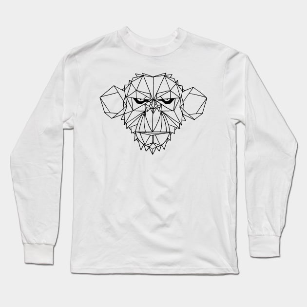 Monkey Face Long Sleeve T-Shirt by elcaballeros